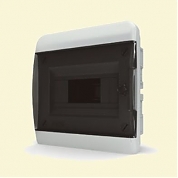 Щит пластиковый ЩРВп-8 IP40 "BOX" (прозрачная черная дверца)