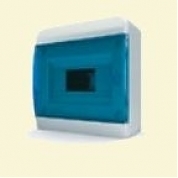 Щит пластиковый ЩРНп-8 IP40 "BOX" (прозрачная синяя дверца)