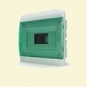 Щит пластиковый ЩРВп-8 IP40 "BOX" (прозрачная зеленая дверца)
