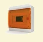 Щит пластиковый ЩРНп-8 IP40 "BOX" (прозрачная оранжевая дверца)