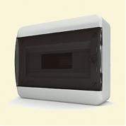 Щит пластиковый ЩРНп-12 IP40 "BOX" (прозрачная черная дверца)