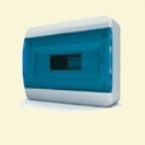 Щит пластиковый ЩРНп-12 IP40 "BOX" (прозрачная синяя дверца)
