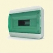 Щит пластиковый ЩРНп-12 IP40 "BOX" (прозрачная зеленая дверца)