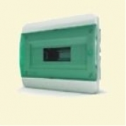 Щит пластиковый ЩРВп-12 IP40 "BOX" (прозрачная зеленая дверца)