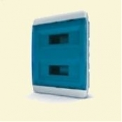 Щит пластиковый ЩРВп-24 IP40 (2 ряда) "BOX" (прозрачная синяя дверца)