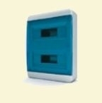 Щит пластиковый ЩРНп-24 IP40 (2 ряда) "BOX" (прозрачная синяя дверца)
