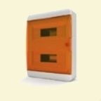 Щит пластиковый ЩРНп-24 IP40 (2 ряда) "BOX" (прозрачная оранжевая дверца)