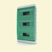 Щит пластиковый ЩРВп-36 IP40 (3 ряда) "BOX" (прозрачная зеленая дверца)