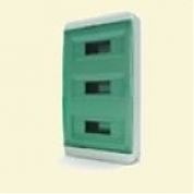 Щит пластиковый ЩРНп-36 IP40 (3 ряда) "BOX" (прозрачная зеленая дверца)
