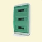 Щит пластиковый ЩРНп-36 IP40 (3 ряда) "BOX" (прозрачная зеленая дверца)