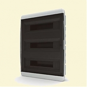 Щит пластиковый ЩРВп-54 IP40 (3 ряда) "BOX" (прозрачная черная дверца)