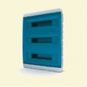 Щит пластиковый ЩРВп-54 IP40 (3 ряда) "BOX"  (прозрачная синяя дверца)