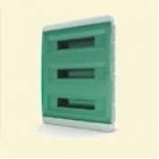 Щит пластиковый ЩРВп-54 IP40 (3 ряда) "BOX" (прозрачная зеленая дверца)