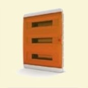 Щит пластиковый ЩРВп-54 IP40 (3 ряда) "BOX" (прозрачная оранжевая дверца)