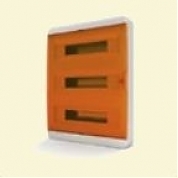 Щит пластиковый ЩРНп-54 IP40 (3 ряда) "BOX" (прозрачная оранжевая дверца)