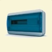 Щит пластиковый ЩРНп-18 IP65 "BOX" (прозрачная синяя дверца)