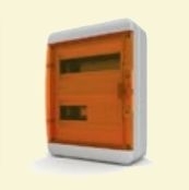 Щит пластиковый ЩРНп-24 (2 ряда) IP65 "BOX" (прозрачная оранжевая дверца)