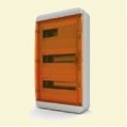 Щит пластиковый ЩРНп-36 (3 ряда) IP65 "BOX" (прозрачная оранжевая дверца)