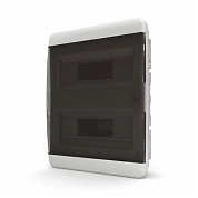 Щит пластиковый ЩРВп-24 IP40 (2 ряда) "BOX" (прозрачная черная дверца)